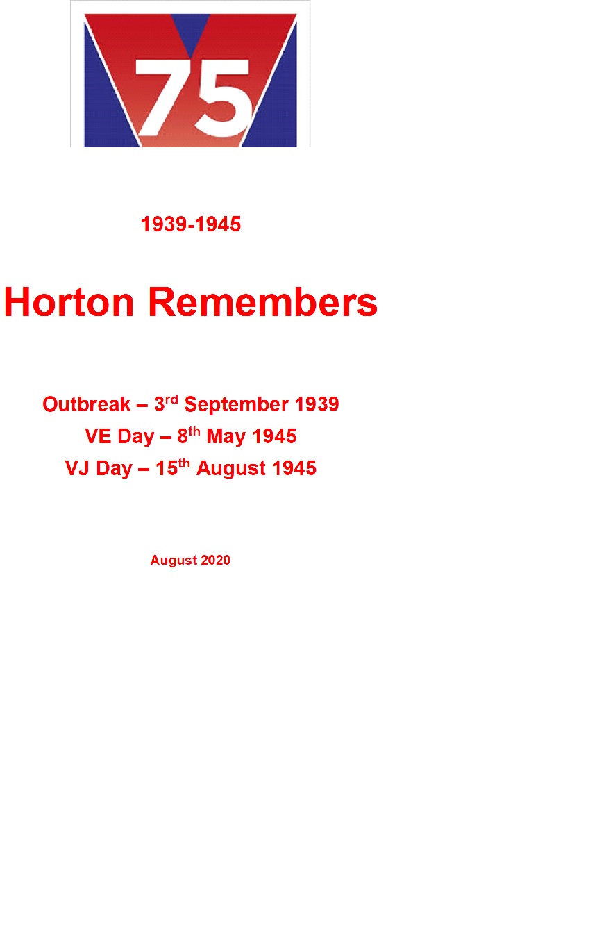 Horton Remembers Front Cover